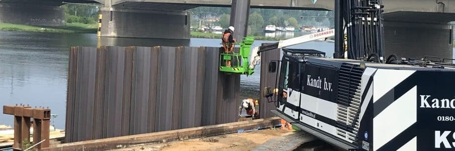 solução combinada de estaca prancha e gabião em obras hidráulicas